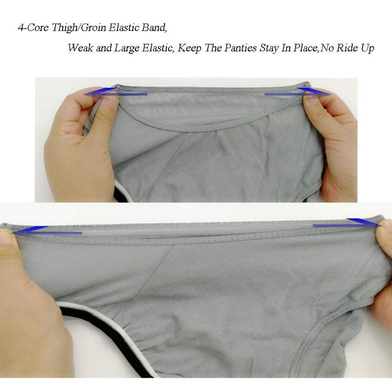STARLY Mens Cotton Disposable Underwear Travel Panties Handy Briefs for Fitness Grey (10pk) (X-Large) - Image 5